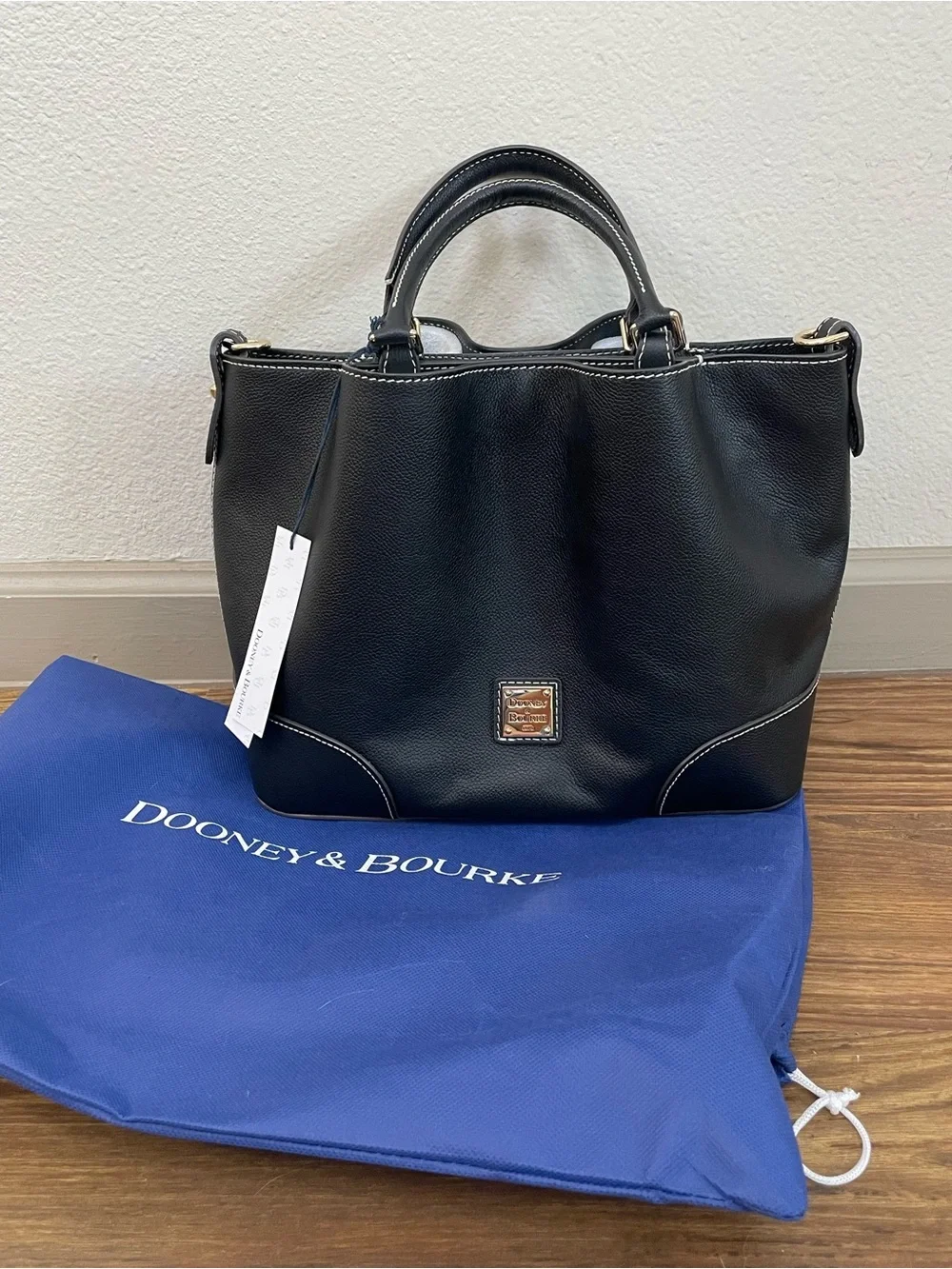 Dooney & Bourke Lucca Leather Barlow Black Satchel NWT